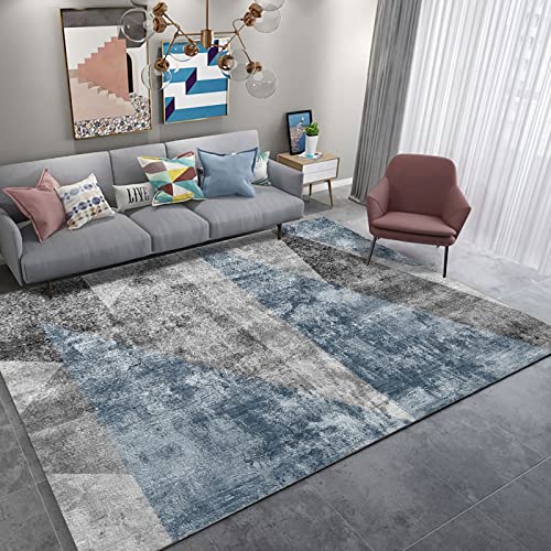 Wohnzimmertisch deko Blau Grau Moderne Tinte Geometrie Stil Teppich antirutsch couchtisch 120x160cm von Tzvpsu
