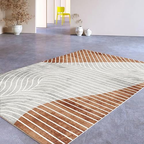 Zimmer deko mädchen Modern Teppich Braun Grau Geometrische Streifen Design büro Flur 140x200cm Zimmer deko mädchen Modern Teppich Braun Grau Geometrische Streifen Design büro Flur 140x200cm von Tzvpsu