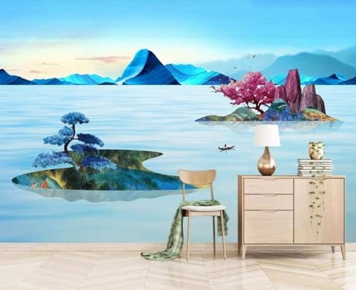 Ästhetik Kubische Berge Meer Bäume Moderne 3D Tapete Hochwertige Strukturierte Seide Neutrale Material Ideal Für Wohnzimmer Schlafzimmer-250cm×170cm Ästhetik Kubische Berge Meer Bäume Moderne 3D Tapete Hochwertige Strukturierte Seide Neutrale Material Ideal Für Wohnzimmer Schlafzimmer-250cm×170cm von Tzxztt