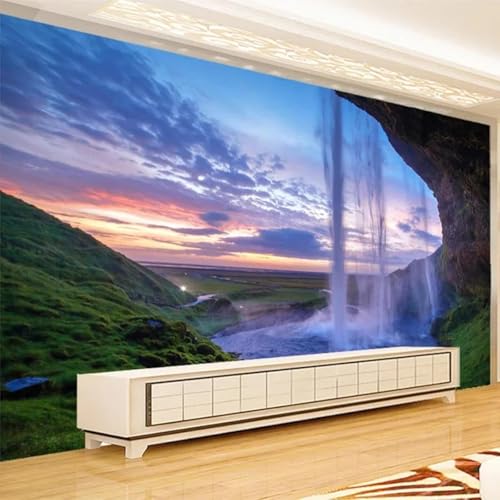 Ästhetisch Sonnenuntergang Berggipfel Wasserfall Grasland Moderne 3D Tapete Hochwertige Strukturierte Seide Neutrale Material Ideal Für Wohnzimmer Schlafzimmer-400cm×280cm Ästhetisch Sonnenuntergang Berggipfel Wasserfall Grasland Moderne 3D Tapete Hochwertige Strukturierte Seide Neutrale Material Ideal Für Wohnzimmer Schlafzimmer-400cm×280cm von Tzxztt