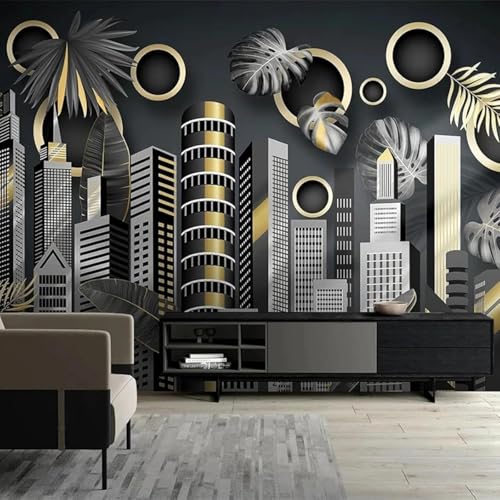 Abstrakt Architektur Pflanzen Blätter Kreise Moderne 3D Tapete Hochwertige Strukturierte Seide Neutrale Material Ideal Für Wohnzimmer Schlafzimmer-350cm×256cm Abstrakt Architektur Pflanzen Blätter Kreise Moderne 3D Tapete Hochwertige Strukturierte Seide Neutrale Material Ideal Für Wohnzimmer Schlafzimmer-350cm×256cm von Tzxztt