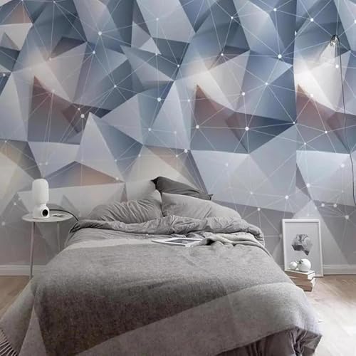 Abstrakt Dreidimensional Geometrisch Linien Kunst Moderne 3D Tapete Hochwertige Strukturierte Seide Neutrale Material Ideal Für Wohnzimmer Schlafzimmer-250cm×170cm von Tzxztt