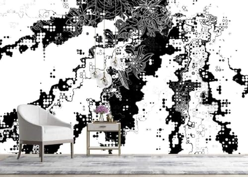 Abstrakt Einfach Schwarz Und Weiß Blume Kreativ Moderne 3D Tapete Hochwertige Strukturierte Seide Neutrale Material Ideal Für Wohnzimmer Schlafzimmer-350cm×256cm Abstrakt Einfach Schwarz Und Weiß Blume Kreativ Moderne 3D Tapete Hochwertige Strukturierte Seide Neutrale Material Ideal Für Wohnzimmer Schlafzimmer-350cm×256cm von Tzxztt