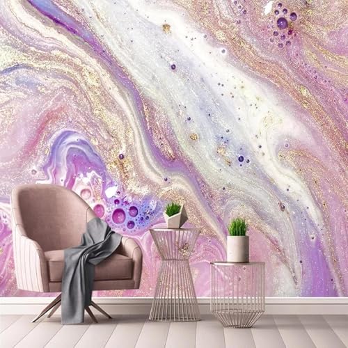 Abstrakt Wellen Gold Marmorimitation Kunst Moderne 3D Tapete Hochwertige Strukturierte Seide Neutrale Material Ideal Für Wohnzimmer Schlafzimmer-250cm×170cm von Tzxztt