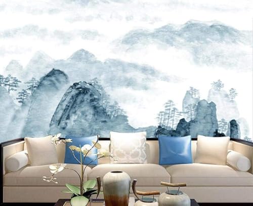 Abstrakte Tinte Berg Baum Kunst Moderne 3D Tapete Hochwertige Strukturierte Seide Neutrale Material Ideal Für Wohnzimmer Schlafzimmer-250cm×170cm Abstrakte Tinte Berg Baum Kunst Moderne 3D Tapete Hochwertige Strukturierte Seide Neutrale Material Ideal Für Wohnzimmer Schlafzimmer-250cm×170cm von Tzxztt