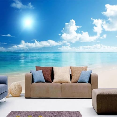 Blauer Himmel Weiße Wolken Sonnenschein Sandstrand Meer Moderne 3D Tapete Hochwertige Strukturierte Seide Neutrale Material Ideal Für Wohnzimmer Schlafzimmer-200cm×140cm Blauer Himmel Weiße Wolken Sonnenschein Sandstrand Meer Moderne 3D Tapete Hochwertige Strukturierte Seide Neutrale Material Ideal Für Wohnzimmer Schlafzimmer-200cm×140cm von Tzxztt