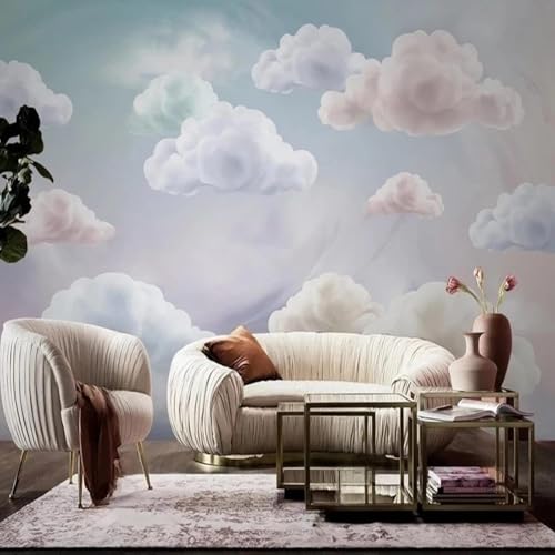 Cartoon Dreidimensional Minimalistisch Bunt Wolken Moderne 3D Tapete Hochwertige Strukturierte Seide Neutrale Material Ideal Für Wohnzimmer Schlafzimmer-350cm×256cm Cartoon Dreidimensional Minimalistisch Bunt Wolken Moderne 3D Tapete Hochwertige Strukturierte Seide Neutrale Material Ideal Für Wohnzimmer Schlafzimmer-350cm×256cm von Tzxztt
