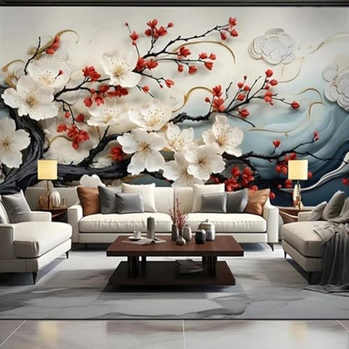 Dreidimensional Äste Bunt Blumen Kunst Moderne 3D Tapete Hochwertige Strukturierte Seide Neutrale Material Ideal Für Wohnzimmer Schlafzimmer-300cm×210cm Dreidimensional Äste Bunt Blumen Kunst Moderne 3D Tapete Hochwertige Strukturierte Seide Neutrale Material Ideal Für Wohnzimmer Schlafzimmer-300cm×210cm von Tzxztt