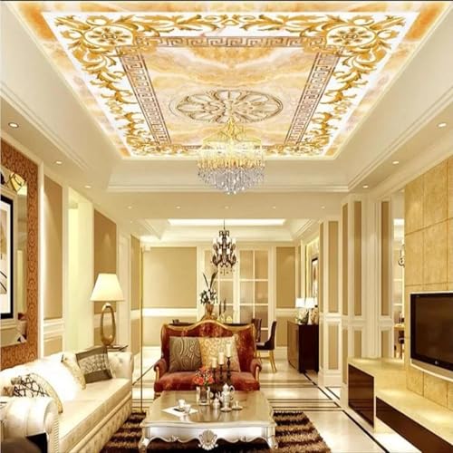 Dreidimensional Abstrakt Golden Blumen Kunst Moderne 3D Tapete Hochwertige Strukturierte Seide Neutrale Material Ideal Für Wohnzimmer Schlafzimmer-400cm×280cm Dreidimensional Abstrakt Golden Blumen Kunst Moderne 3D Tapete Hochwertige Strukturierte Seide Neutrale Material Ideal Für Wohnzimmer Schlafzimmer-400cm×280cm von Tzxztt