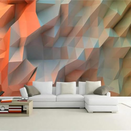 Dreidimensional Bunt Geometrisch Kreativ Kunst Moderne 3D Tapete Hochwertige Strukturierte Seide Neutrale Material Ideal Für Wohnzimmer Schlafzimmer-250cm×170cm von Tzxztt