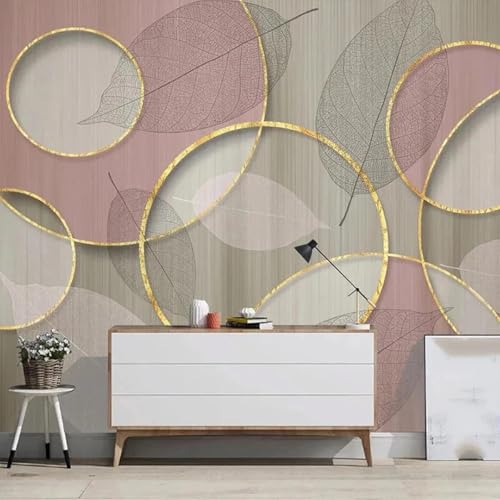 Dreidimensional Gold Kreis Transparent Blätter Kunst Moderne 3D Tapete Hochwertige Strukturierte Seide Neutrale Material Ideal Für Wohnzimmer Schlafzimmer-400cm×280cm Dreidimensional Gold Kreis Transparent Blätter Kunst Moderne 3D Tapete Hochwertige Strukturierte Seide Neutrale Material Ideal Für Wohnzimmer Schlafzimmer-400cm×280cm von Tzxztt