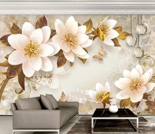 Dreidimensionale Blumen Blätter Perlen Kreativität Moderne 3D Tapete Hochwertige Strukturierte Seide Neutrale Material Ideal Für Wohnzimmer Schlafzimmer-150cm×105cm Dreidimensionale Blumen Blätter Perlen Kreativität Moderne 3D Tapete Hochwertige Strukturierte Seide Neutrale Material Ideal Für Wohnzimmer Schlafzimmer-150cm×105cm von Tzxztt