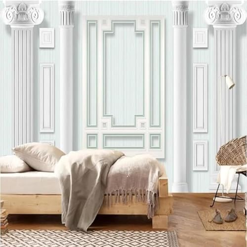 Einfach Dreidimensional Weiß Gips Skulptur Moderne 3D Tapete Hochwertige Strukturierte Seide Neutrale Material Ideal Für Wohnzimmer Schlafzimmer-400cm×280cm von Tzxztt