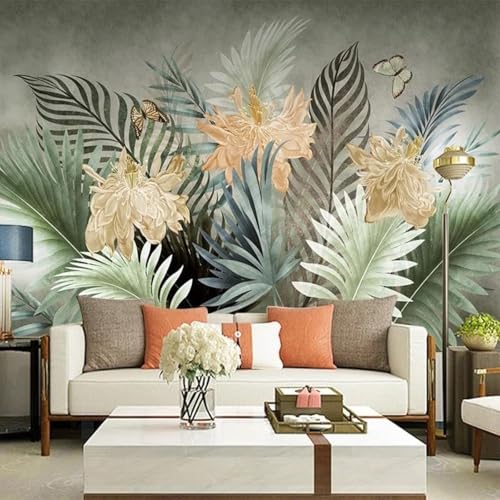 Einfache Pflanze Blatt Blume Schmetterling Moderne 3D Tapete Hochwertige Strukturierte Seide Neutrale Material Ideal Für Wohnzimmer Schlafzimmer-350cm×256cm Einfache Pflanze Blatt Blume Schmetterling Moderne 3D Tapete Hochwertige Strukturierte Seide Neutrale Material Ideal Für Wohnzimmer Schlafzimmer-350cm×256cm von Tzxztt