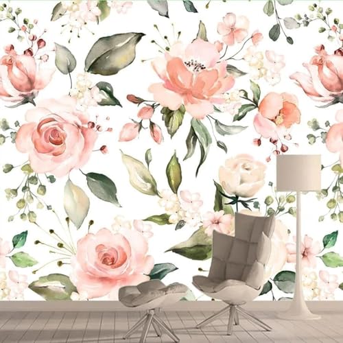 Einfache Pflanze Grünes Blatt Rosa Blume Moderne 3D Tapete Hochwertige Strukturierte Seide Neutrale Material Ideal Für Wohnzimmer Schlafzimmer-400cm×280cm Einfache Pflanze Grünes Blatt Rosa Blume Moderne 3D Tapete Hochwertige Strukturierte Seide Neutrale Material Ideal Für Wohnzimmer Schlafzimmer-400cm×280cm von Tzxztt