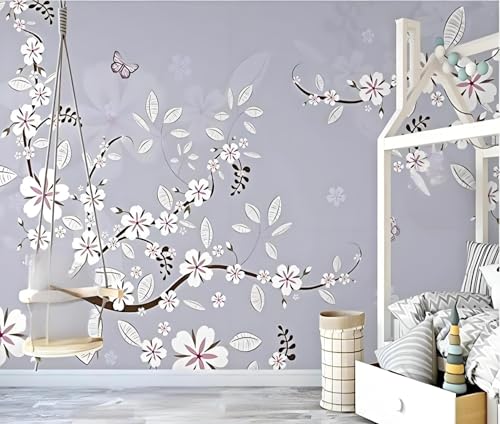 Einfache Zweige Blumen Schmetterlinge Kunst Moderne 3D Tapete Hochwertige Strukturierte Seide Neutrale Material Ideal Für Wohnzimmer Schlafzimmer-150cm×105cm Einfache Zweige Blumen Schmetterlinge Kunst Moderne 3D Tapete Hochwertige Strukturierte Seide Neutrale Material Ideal Für Wohnzimmer Schlafzimmer-150cm×105cm von Tzxztt