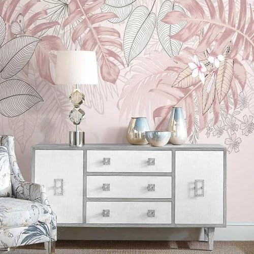 Einfaches Rosa Blatt Schmetterling Blume Moderne 3D Tapete Hochwertige Strukturierte Seide Neutrale Material Ideal Für Wohnzimmer Schlafzimmer-300cm×210cm Einfaches Rosa Blatt Schmetterling Blume Moderne 3D Tapete Hochwertige Strukturierte Seide Neutrale Material Ideal Für Wohnzimmer Schlafzimmer-300cm×210cm von Tzxztt
