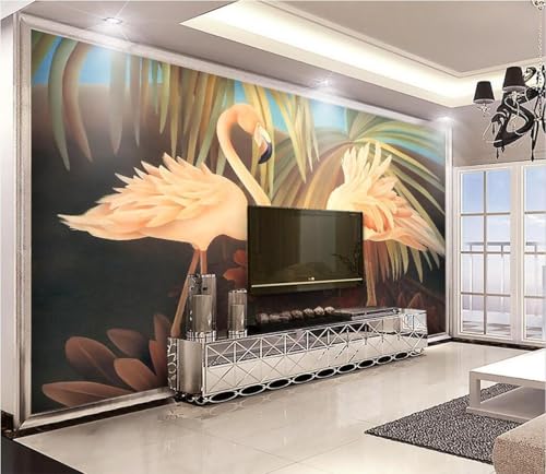 Große Einfache Tropische Pflanze Flamingo Moderne 3D Tapete Hochwertige Strukturierte Seide Neutrale Material Ideal Für Wohnzimmer Schlafzimmer-300cm×210cm Große Einfache Tropische Pflanze Flamingo Moderne 3D Tapete Hochwertige Strukturierte Seide Neutrale Material Ideal Für Wohnzimmer Schlafzimmer-300cm×210cm von Tzxztt