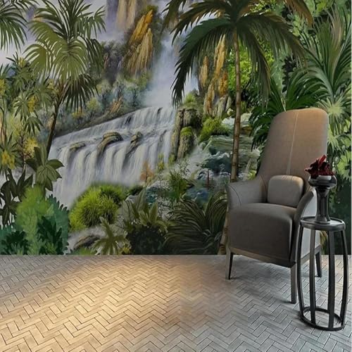 Handgemalt Grün Pflanzen Berggipfel Wasserfall Moderne 3D Tapete Hochwertige Strukturierte Seide Neutrale Material Ideal Für Wohnzimmer Schlafzimmer-350cm×256cm Handgemalt Grün Pflanzen Berggipfel Wasserfall Moderne 3D Tapete Hochwertige Strukturierte Seide Neutrale Material Ideal Für Wohnzimmer Schlafzimmer-350cm×256cm von Tzxztt