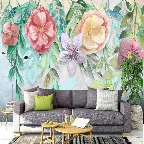 Handgemalt Schlicht Bunt Pflanzen Blumen Moderne 3D Tapete Hochwertige Strukturierte Seide Neutrale Material Ideal Für Wohnzimmer Schlafzimmer-400cm×280cm Handgemalt Schlicht Bunt Pflanzen Blumen Moderne 3D Tapete Hochwertige Strukturierte Seide Neutrale Material Ideal Für Wohnzimmer Schlafzimmer-400cm×280cm von Tzxztt