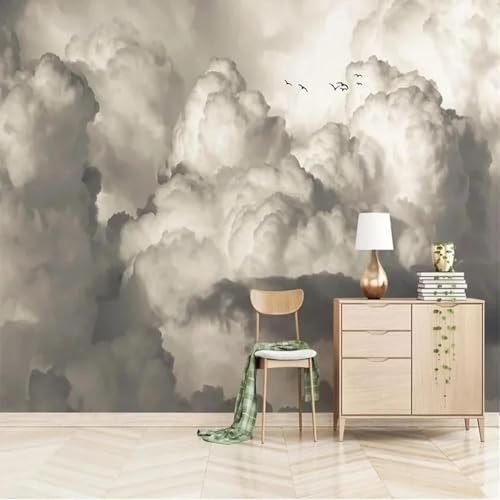 Minimalistisch Dreidimensional Handgemalt Weiße Wolken Fliegende Vögel Moderne 3D Tapete Hochwertige Strukturierte Seide Neutrale Material Ideal Für Wohnzimmer Schlafzimmer-400cm×280cm Minimalistisch Dreidimensional Handgemalt Weiße Wolken Fliegende Vögel Moderne 3D Tapete Hochwertige Strukturierte Seide Neutrale Material Ideal Für Wohnzimmer Schlafzimmer-400cm×280cm von Tzxztt