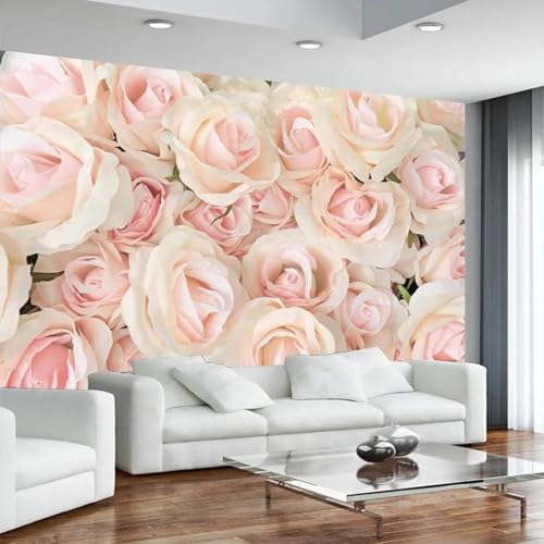 Minimalistisch Dreidimensional Romantisch Rosa Rosen Moderne 3D Tapete Hochwertige Strukturierte Seide Neutrale Material Ideal Für Wohnzimmer Schlafzimmer-350cm×256cm Minimalistisch Dreidimensional Romantisch Rosa Rosen Moderne 3D Tapete Hochwertige Strukturierte Seide Neutrale Material Ideal Für Wohnzimmer Schlafzimmer-350cm×256cm von Tzxztt