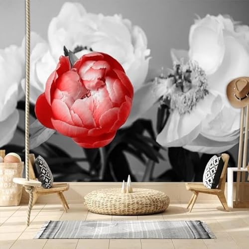 Minimalistisch Dreidimensional Rot Weiß Blumen Moderne 3D Tapete Hochwertige Strukturierte Seide Neutrale Material Ideal Für Wohnzimmer Schlafzimmer-400cm×280cm Minimalistisch Dreidimensional Rot Weiß Blumen Moderne 3D Tapete Hochwertige Strukturierte Seide Neutrale Material Ideal Für Wohnzimmer Schlafzimmer-400cm×280cm von Tzxztt