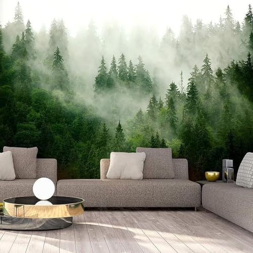 Minimalistisch Frisch Grün Wald Weißer Nebel Moderne 3D Tapete Hochwertige Strukturierte Seide Neutrale Material Ideal Für Wohnzimmer Schlafzimmer-400cm×280cm Minimalistisch Frisch Grün Wald Weißer Nebel Moderne 3D Tapete Hochwertige Strukturierte Seide Neutrale Material Ideal Für Wohnzimmer Schlafzimmer-400cm×280cm von Tzxztt