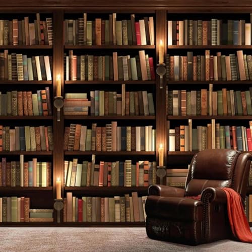 Retro Dreidimensional Bücherregal Bücher Kunst Moderne 3D Tapete Hochwertige Strukturierte Seide Neutrale Material Ideal Für Wohnzimmer Schlafzimmer-400cm×280cm Retro Dreidimensional Bücherregal Bücher Kunst Moderne 3D Tapete Hochwertige Strukturierte Seide Neutrale Material Ideal Für Wohnzimmer Schlafzimmer-400cm×280cm von Tzxztt