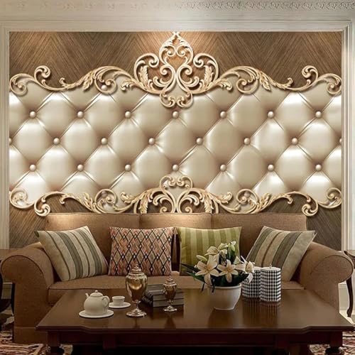 Retro Holzmaserung Relief Geometrisch Kreativ Moderne 3D Tapete Hochwertige Strukturierte Seide Neutrale Material Ideal Für Wohnzimmer Schlafzimmer-400cm×280cm von Tzxztt