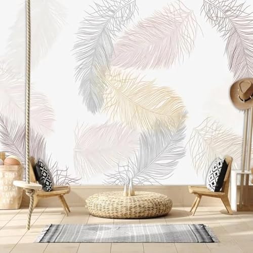 Schlicht Dreidimensional Bunt Federn Kreativ Moderne 3D Tapete Hochwertige Strukturierte Seide Neutrale Material Ideal Für Wohnzimmer Schlafzimmer-350cm×256cm Schlicht Dreidimensional Bunt Federn Kreativ Moderne 3D Tapete Hochwertige Strukturierte Seide Neutrale Material Ideal Für Wohnzimmer Schlafzimmer-350cm×256cm von Tzxztt