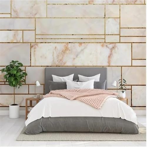 Schlicht Geometrisch Golden Linien Marmorimitation Moderne 3D Tapete Hochwertige Strukturierte Seide Neutrale Material Ideal Für Wohnzimmer Schlafzimmer-250cm×170cm Schlicht Geometrisch Golden Linien Marmorimitation Moderne 3D Tapete Hochwertige Strukturierte Seide Neutrale Material Ideal Für Wohnzimmer Schlafzimmer-250cm×170cm von Tzxztt