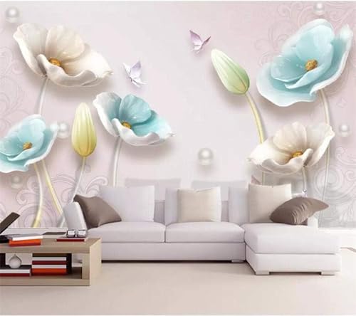 Stereo Einfache Blume Schmetterling Perle Moderne 3D Tapete Hochwertige Strukturierte Seide Neutrale Material Ideal Für Wohnzimmer Schlafzimmer-250cm×170cm Stereo Einfache Blume Schmetterling Perle Moderne 3D Tapete Hochwertige Strukturierte Seide Neutrale Material Ideal Für Wohnzimmer Schlafzimmer-250cm×170cm von Tzxztt