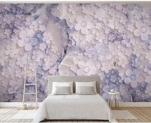 Stereo Einfache Lila Blume Kunst Moderne 3D Tapete Hochwertige Strukturierte Seide Neutrale Material Ideal Für Wohnzimmer Schlafzimmer-300cm×210cm Stereo Einfache Lila Blume Kunst Moderne 3D Tapete Hochwertige Strukturierte Seide Neutrale Material Ideal Für Wohnzimmer Schlafzimmer-300cm×210cm von Tzxztt