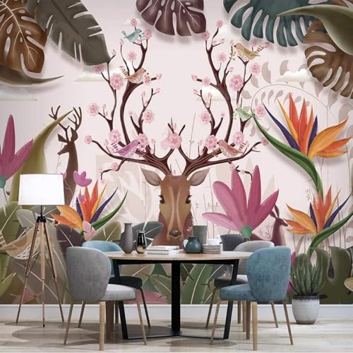 Stereo Pflanze Blatt Blume Elch Moderne 3D Tapete Hochwertige Strukturierte Seide Neutrale Material Ideal Für Wohnzimmer Schlafzimmer-200cm×140cm Stereo Pflanze Blatt Blume Elch Moderne 3D Tapete Hochwertige Strukturierte Seide Neutrale Material Ideal Für Wohnzimmer Schlafzimmer-200cm×140cm von Tzxztt