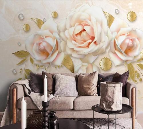 Stereoskopische Einfache Rosa Blume Perle Moderne 3D Tapete Hochwertige Strukturierte Seide Neutrale Material Ideal Für Wohnzimmer Schlafzimmer-350cm×256cm Stereoskopische Einfache Rosa Blume Perle Moderne 3D Tapete Hochwertige Strukturierte Seide Neutrale Material Ideal Für Wohnzimmer Schlafzimmer-350cm×256cm von Tzxztt