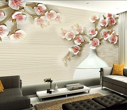 Stereoskopische Vase Rosa Blume Kunst Moderne 3D Tapete Hochwertige Strukturierte Seide Neutrale Material Ideal Für Wohnzimmer Schlafzimmer-430cm×300cm Stereoskopische Vase Rosa Blume Kunst Moderne 3D Tapete Hochwertige Strukturierte Seide Neutrale Material Ideal Für Wohnzimmer Schlafzimmer-430cm×300cm von Tzxztt