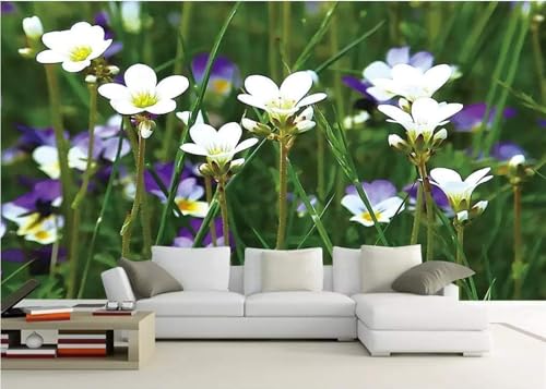 Stereoskopische Weiße Lila Blume Moderne 3D Tapete Hochwertige Strukturierte Seide Neutrale Material Ideal Für Wohnzimmer Schlafzimmer-150cm×105cm Stereoskopische Weiße Lila Blume Moderne 3D Tapete Hochwertige Strukturierte Seide Neutrale Material Ideal Für Wohnzimmer Schlafzimmer-150cm×105cm von Tzxztt