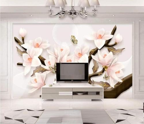 Stereoskopischer Zweig Rosa Blume Schmetterling Moderne 3D Tapete Hochwertige Strukturierte Seide Neutrale Material Ideal Für Wohnzimmer Schlafzimmer-250cm×170cm Stereoskopischer Zweig Rosa Blume Schmetterling Moderne 3D Tapete Hochwertige Strukturierte Seide Neutrale Material Ideal Für Wohnzimmer Schlafzimmer-250cm×170cm von Tzxztt