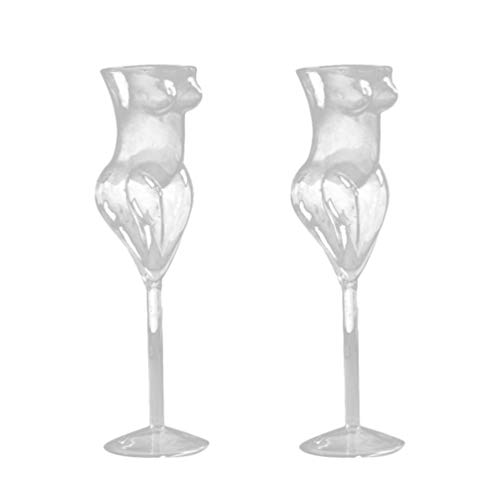 U/ D Cocktailglas in Form einer nackten Frau, für Champagnergläser, Whiskeybecher für Zuhause, Bar, Junggesellinnenabschied, 2 Stück von U/ D