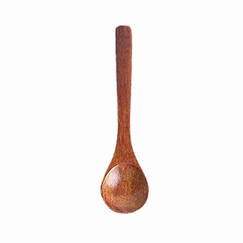 Kleiner Holzlöffel, 2 Holzlöffel, kleiner Holzlöffel zum Würzen, Kaffee, Tee, Marmelade, Badesalz, Teelöffel aus Holz, sehr geeignet zum Essen von Eis, Desserts, Küchenutensilien von U/B