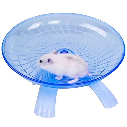 Hamster Flying Saucer Exercise Wheel Toys Silence Quite Spinner für Rennmäuse, Ratten, Chinchillas, Meerschweinchen, Eichhörnchen, Kleintiere, Blau von U/D