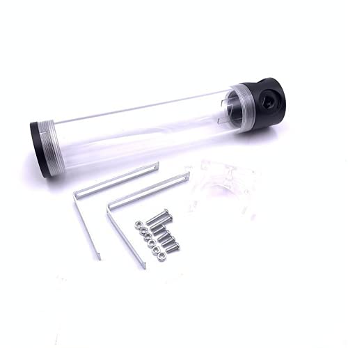 U/D Wassergekühlter Wassertank-Kit, 50 mm Durchmesser G1/4 Gewinde, 4-Loch zylindrischer Wassergekühlter Wassertank, für Computerkühlung (50 x 190 mm) von U/D