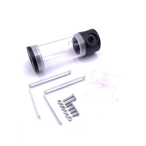 U/D Wassergekühlter Wassertank-Kit, 50 mm Durchmesser G1/4 Gewinde, 4-Loch zylindrischer Wassergekühlter Wassertank, für Computerkühlung (50x110mm) von U/D