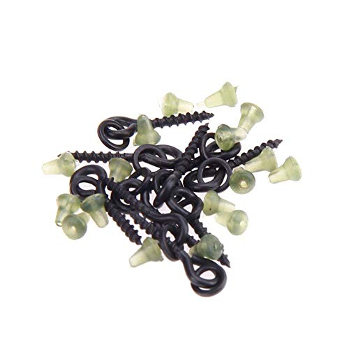 U/K 10 x Bait Screws with Oval Rings + 20 x Hooks Stops Carp Fishing Tackle Chod New Released Reliable von U/K