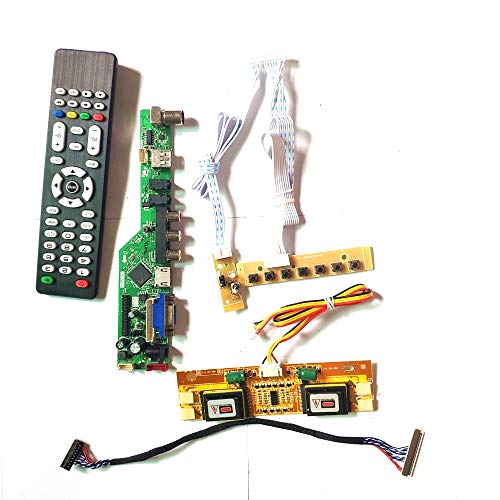 Für LM201WE3-TLH2/TLH3 LCD Display Panel T.V53 Controller Board Fernbedienung + Wechselrichter + Tastatur 4CCFL 30Pin LVDS VGA HDMI AV USB RF Kit (LM201WE3-TLH3) von U/R