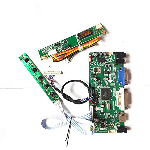 Für LP121X04-C2/B2 12,1 Zoll 1024 * 768 MNT68676 Bildschirm Drive Controller Board LCD Panel Monitor HDMI + VGA + DVI LVDS 20-Pin CCFL DIY Kit (LP121X04-B2) von U/R