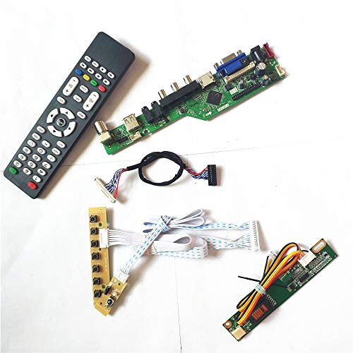 Für LP150X08-TLA7/TLA8 LVDS 1CCFL 30Pin T.V53 Laufwerkskarte HDMI VGA USB AV RF LCD Panel Monitor Tastatur + Fernbedienung + Wechselrichter-Kit (LP150X08-TLA8) von U/R