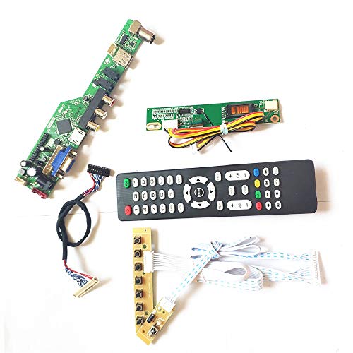 Für LP154WX4-TLCA/TLCB T.V53 Laufwerkskarte LCD Panel Monitor HDMI VGA USB AV RF LVDS 1CCFL 30Pin Tastatur + Fernbedienung + Wechselrichter-Kit (LP154WX4-TLCA) von U/R