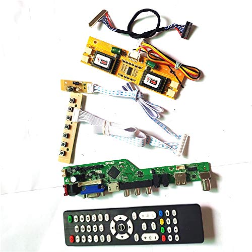 Für M170EN05 V4 V5 Tastatur + Fernbedienung + Wechselrichter T.V53 Laufwerkskarte HDMI VGA USB AV RF LCD Panel Monitor LVDS 4CCFL 30Pin DIY Kit (M170EN05 V5) von U/R